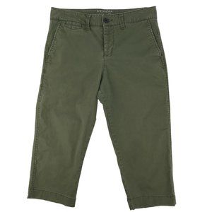 Sonoma Womens Green Everyday Capri Original Fit Pant Size 8